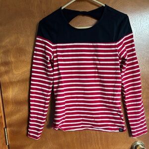 Superdry red, white and blue log sleeved T shirt